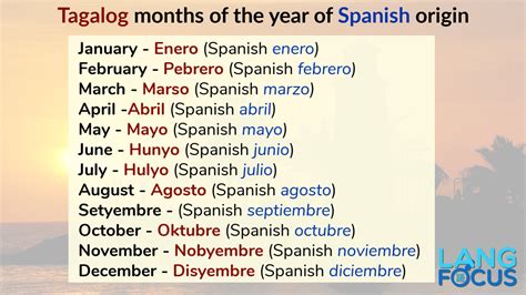Days of the Week : Word List in Tagalog .
